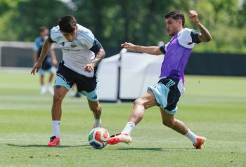 Entrenamiento de la Selección Argentina en la previa del partido ante Austria
