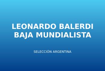 Leonardo Balerdi - Selección Argentina