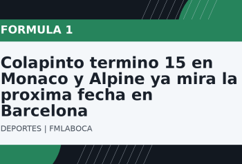 Colapinto termino 15 en Monaco y Alpine ya mira la proxima fecha en Barcelona