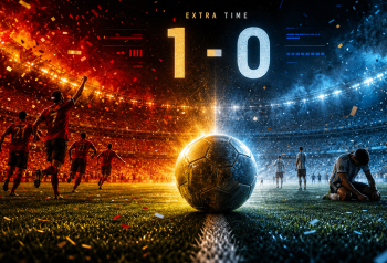 Ilustración editorial de España vs Argentina en la final del Mundial 2026
