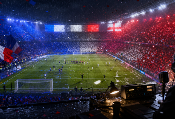Ilustración editorial del tercer puesto Francia Inglaterra 2026 para CAFISHIA MILONGUERA