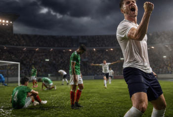 Imagen periodística conceptual de México vs Inglaterra para CAFISHIA MILONGUERA