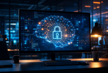 Imagen editorial sobre inteligencia artificial, seguridad digital y Fable 5