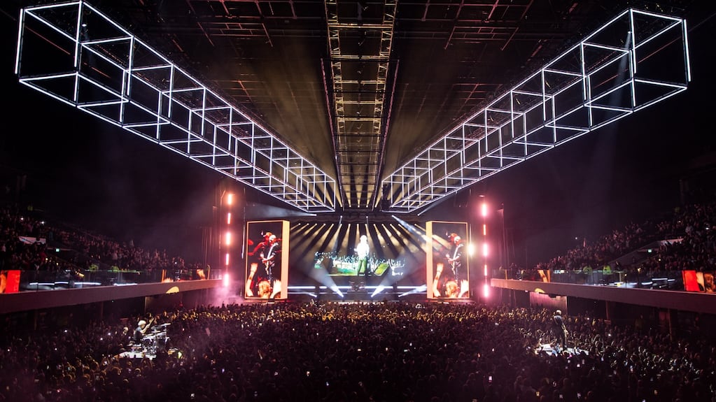 Soda Stereo durante una de las funciones de Ecos en Buenos Aires