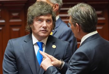 Javier Milei durante una sesión en el Congreso. Foto: AP.