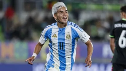 Ian Subiabre con la camiseta de la Selección Argentina