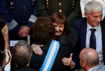 Javier Milei y Patricia Bullrich en la apertura de sesiones ordinarias