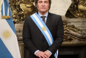 Javier Milei en el Salon Blanco