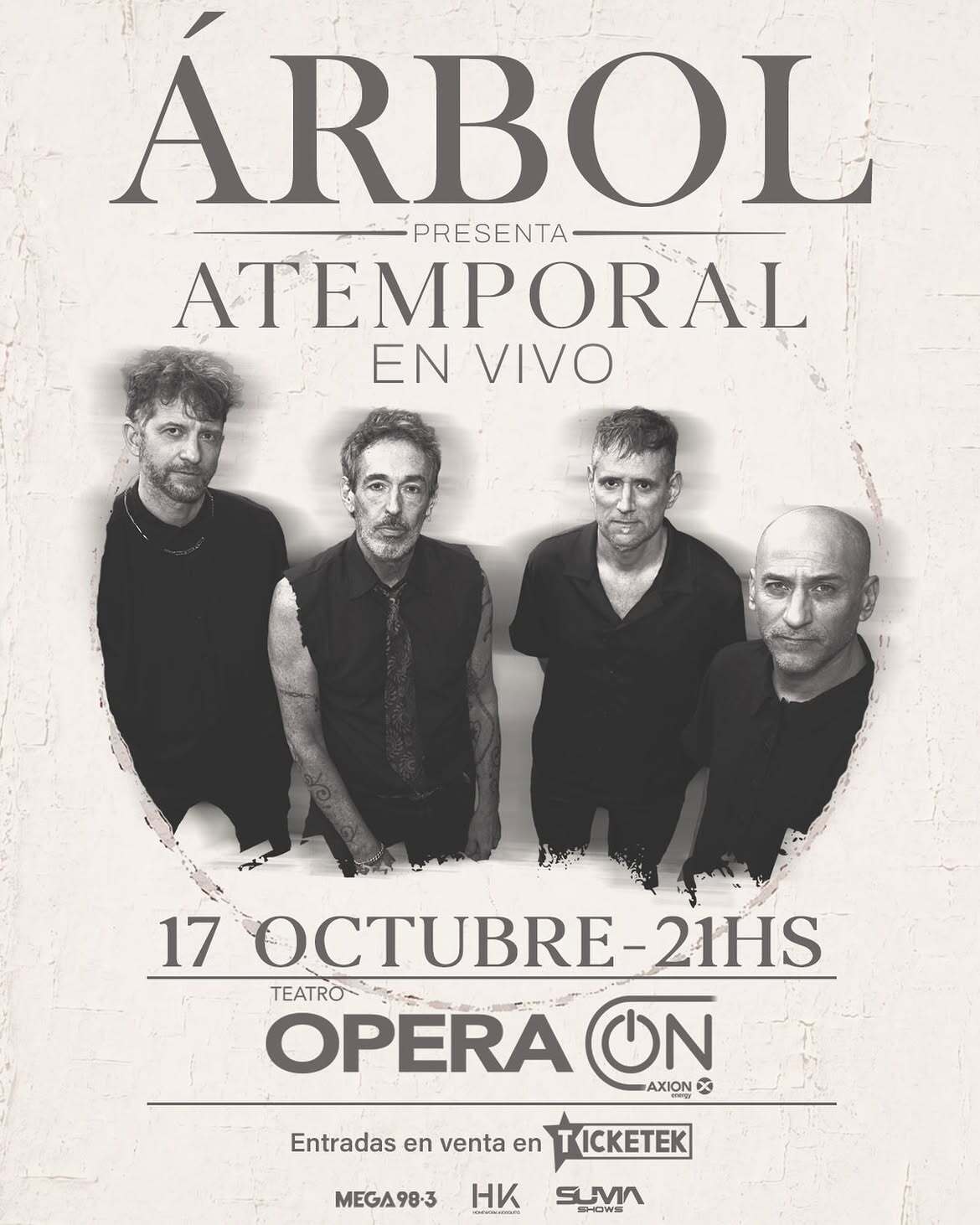 Árbol anuncia su regreso al Teatro Ópera con Atemporal